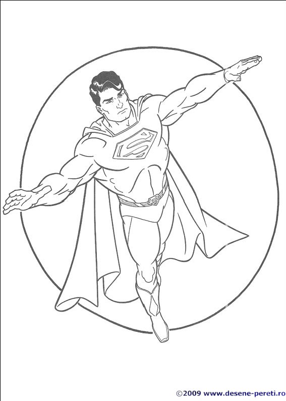 Superman desene de colorat